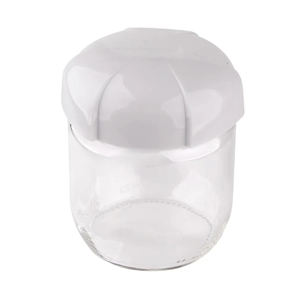 Słoik / pojemnik szklany na produkty sypkie z zakrętką Altom Design 425 ml szary, 3 szt.