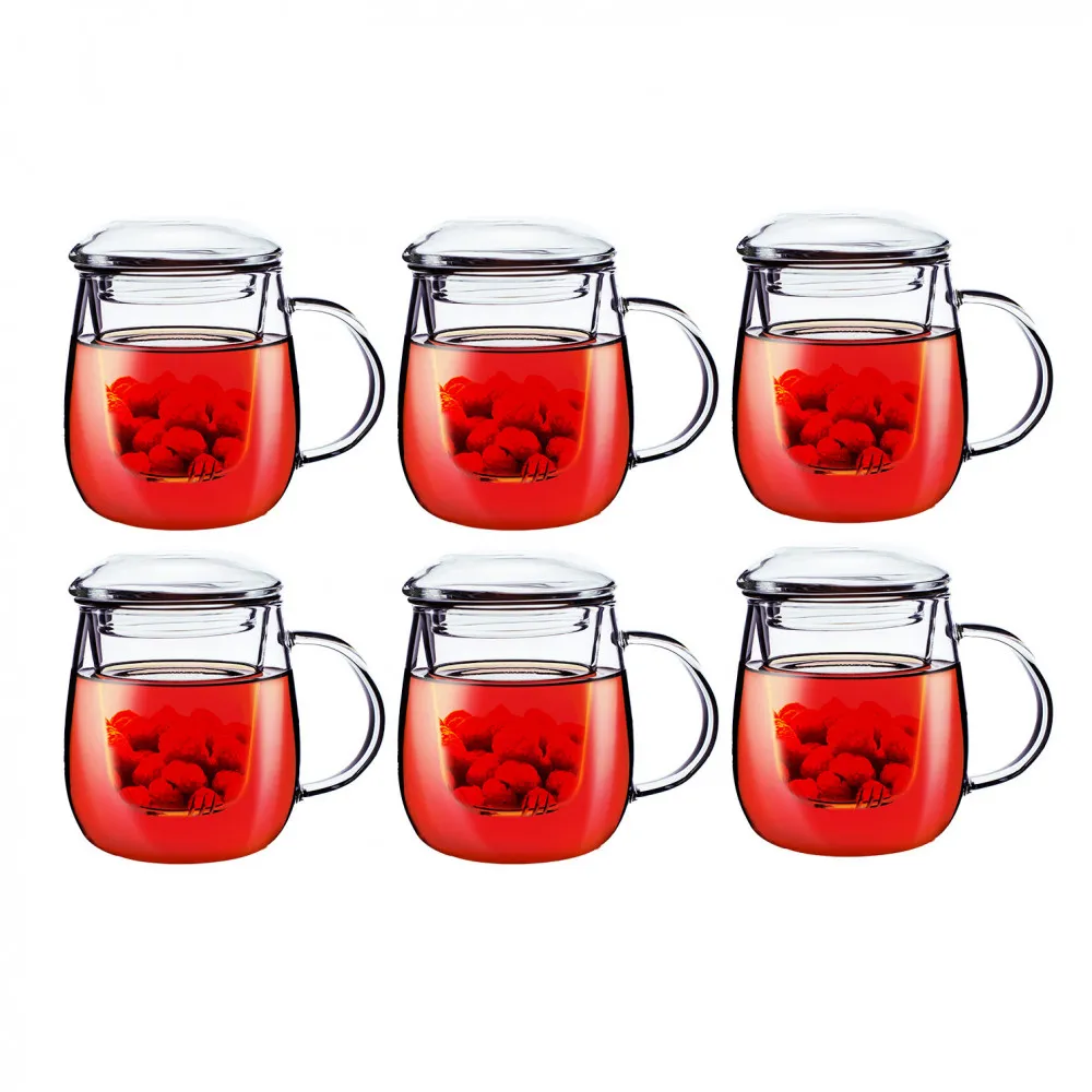 Szklanki / kubki termiczne do herbaty i ziół z zaparzaczem Altom Design Andrea 350 ml, 6 szt.