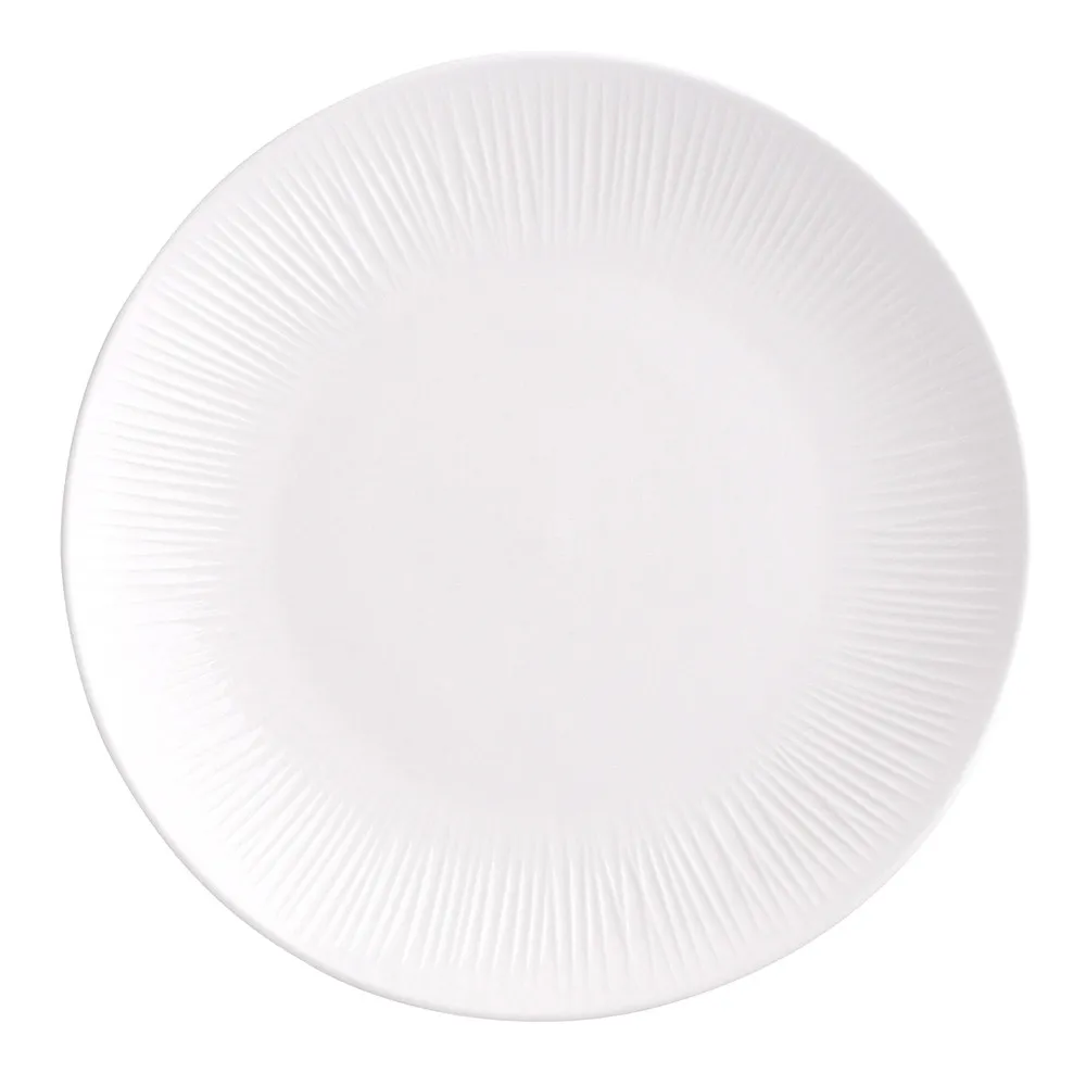 Talerz obiadowy porcelanowy Altom Design Alessia Ecru kremowy 25 cm