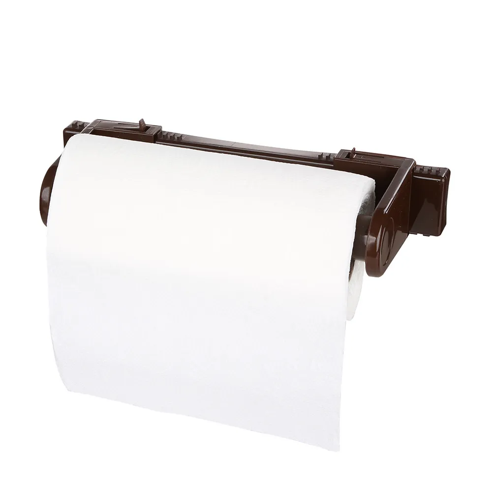 Wieszak / stojak na ręcznik papierowy ścienny samoprzylepny / przykręcany MTM brązowy