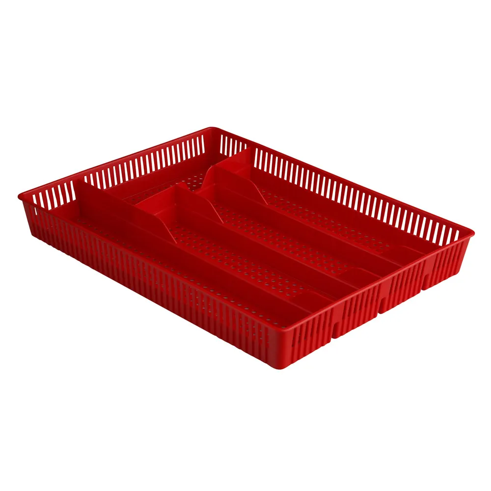 Wkład do szuflady / organizer kuchenny na akcesoria Bentom ażurowy czerwony