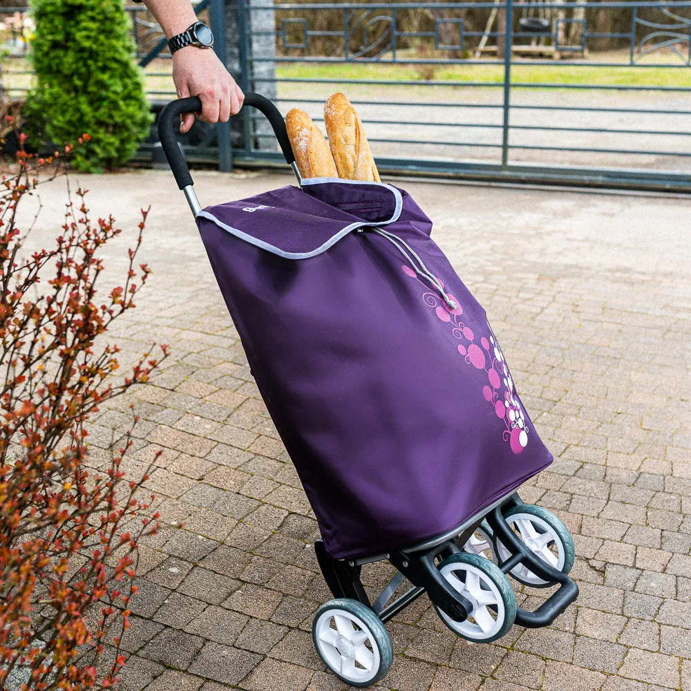 Wózek na zakupy / torba na kółkach Gimi Twin fiolet