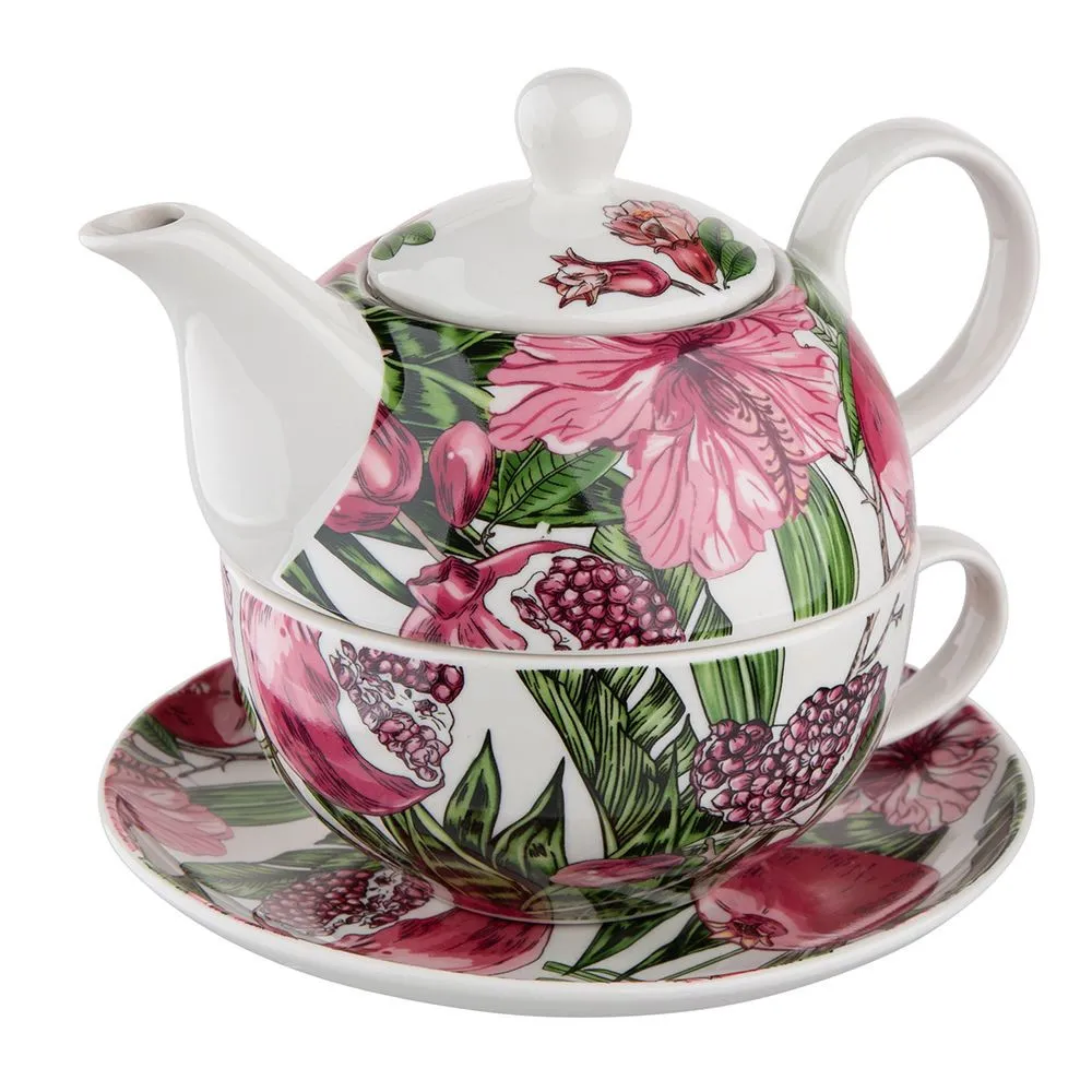 Zestaw do herbaty Tea For One porcelana Altom Design Hibiskus 