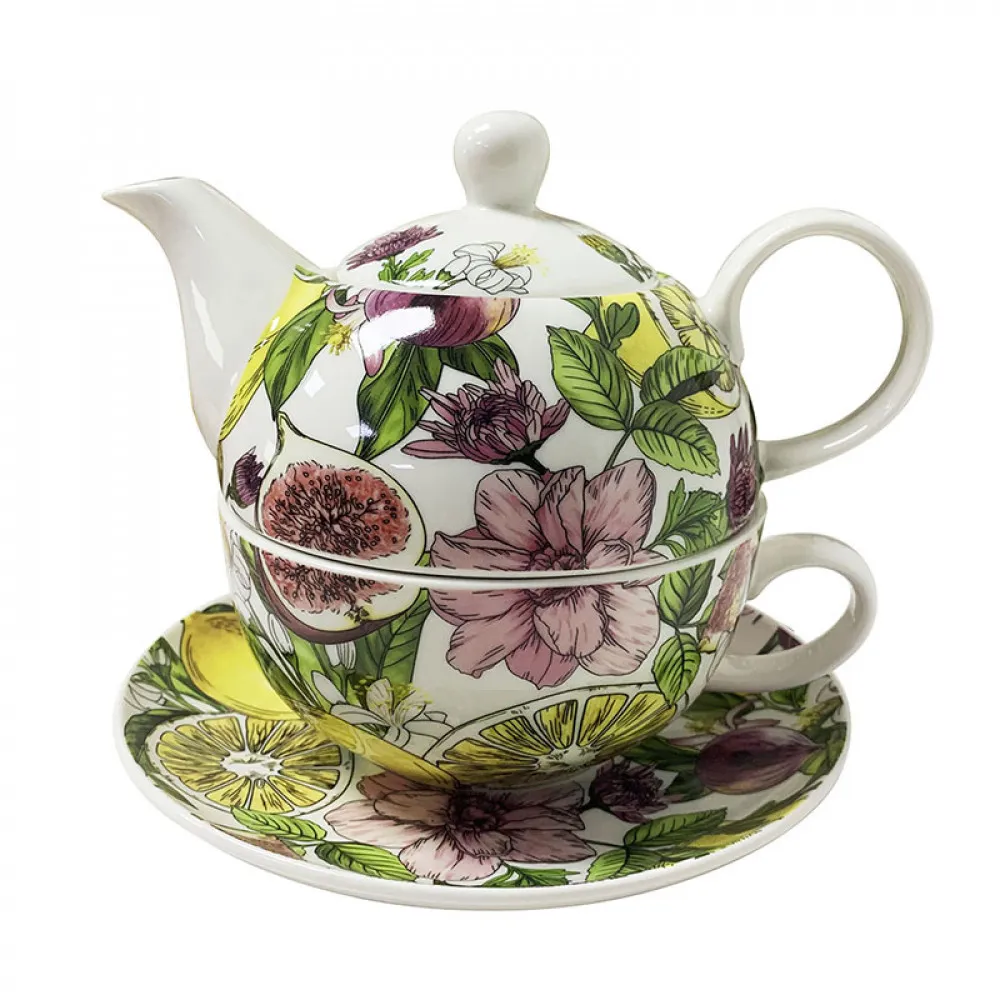 Zestaw do herbaty Tea For One porcelana Altom Design Lemon