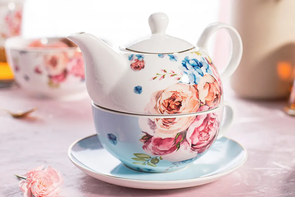 Zestaw do herbaty Tea For One porcelana Altom Design Scarlett