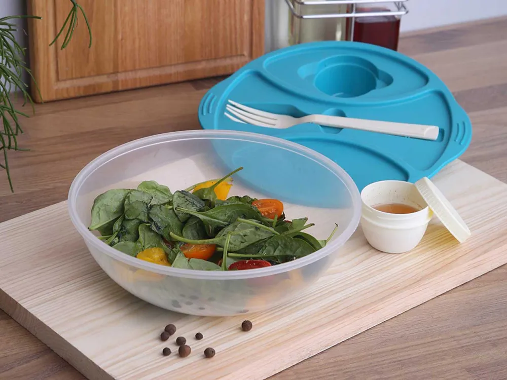 Zestaw do przechowywania żywności / sałatek Life Plastic Salad Time (4 elementy)