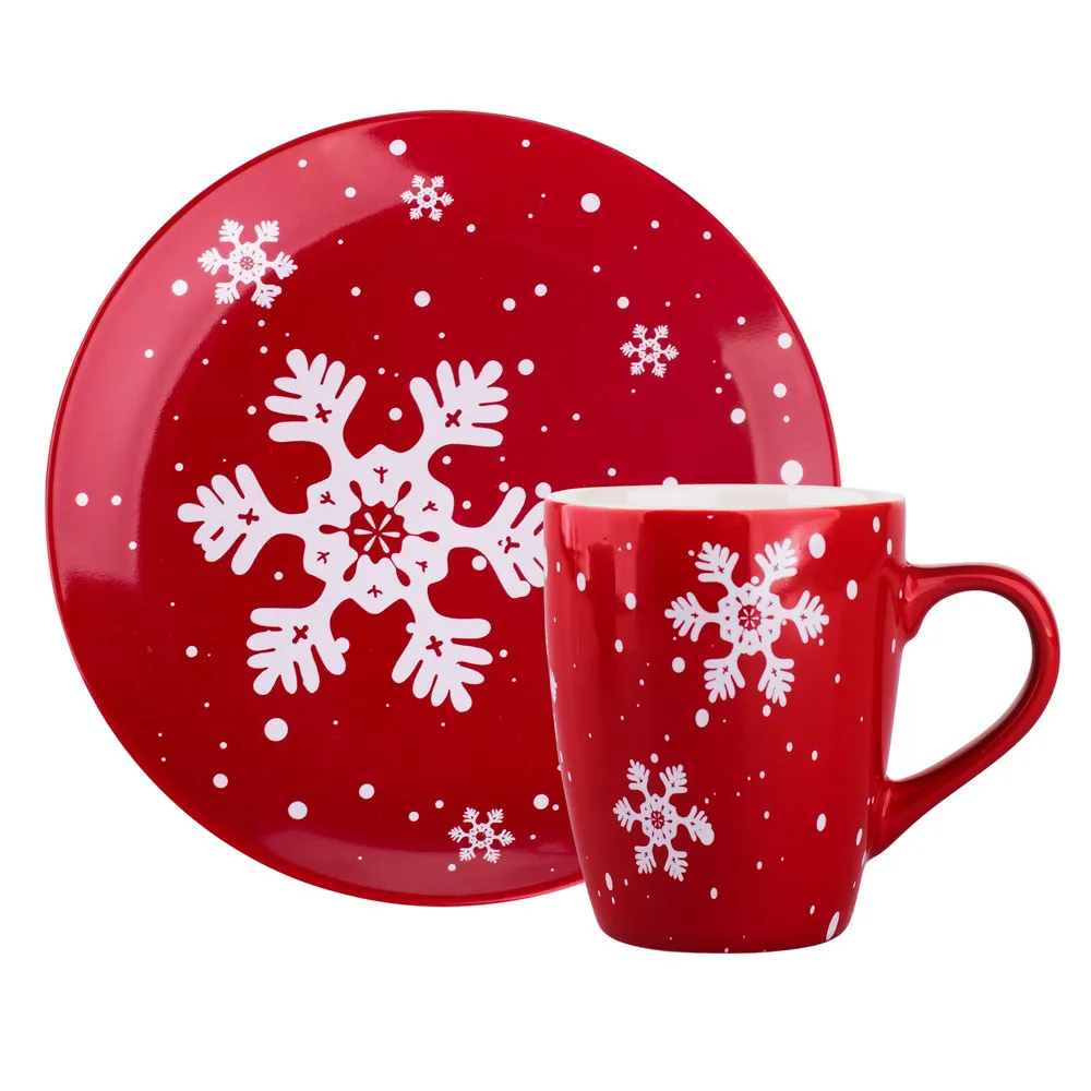 Zestaw kawowy porcelanowy święta Boże Narodzenie Altom Design Merry Christmas (2 el.)