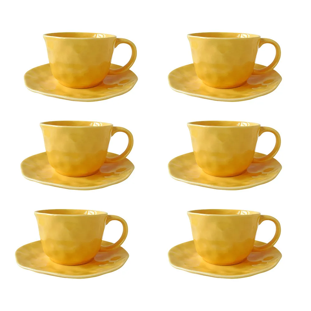 Zestaw kawowy porcelanowy Altom Design Sunny na 6 osób (12 el.)