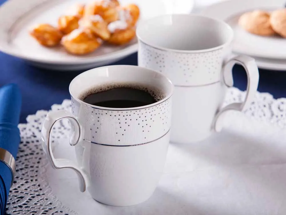 Kubki do kawy i herbaty porcelanowe MariaPaula Snow białe, 2 szt.