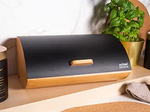 chlebak pojemnik na chleb i pieczywo bambusowy z metalowa pokrywka altom design czarny kopia