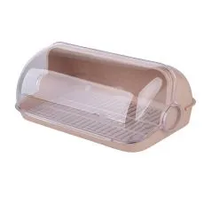 chlebak pojemnik na pieczywo plastikowy lamela duzy bezowy