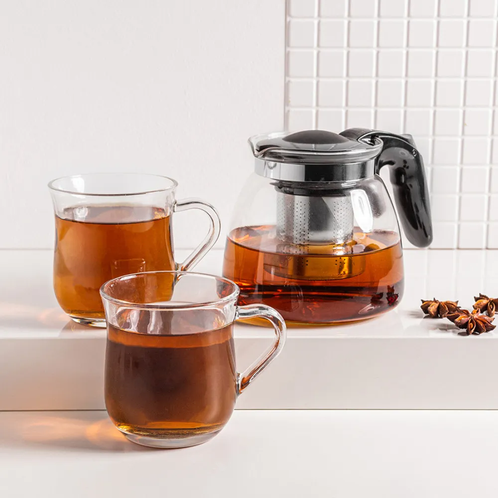 dzbanek z zaparzaczem do herbaty szklany altom design 900 ml 2 kubki dublin 350 ml