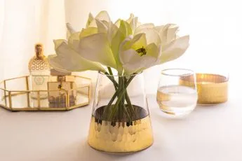 swiecznik szklany wazon altom design golden honey 12 cm