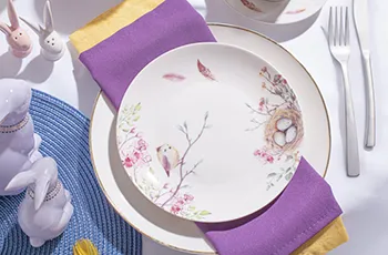 talerz deserowy z porcelany