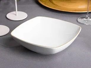 talerz gleboki do zupy porcelana mariapaula moderna gold 20 5 cm kwadratowy ze zlotym zdobieniem