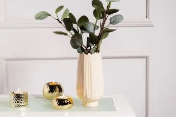 wazon na kwiaty porcelanowy altom design kremowy 19 cm