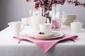 zestaw obiadowo kawowy na 12 osob porcelana mariapaula nova ecru 80 elementowe