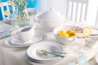 zestaw obiadowy dla 6 osob porcelana mariapaula biala 23 elementy